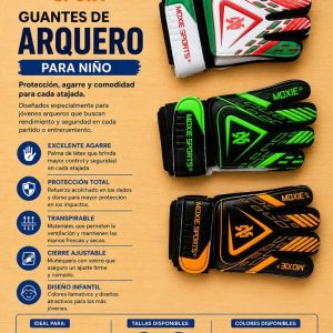 ⚽ Guantes de Arquero Infantil Moxie — Protección, Agarre y Diversión para los Pequeños del Arco