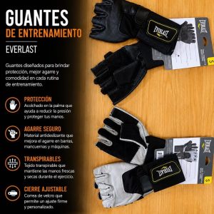 🥊 Guante Deportivo Everlast — Cuero Genuino con Muñequera de Soporte