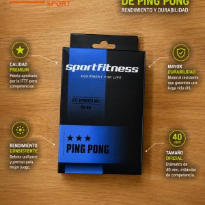 🏓 KIT DE PELOTAS PARA PING PONG 40 MM (KIT X 6 UNDS) SPORTFITNESS